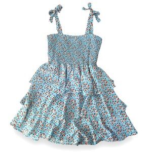 BOGO ENTIRE CLOSET- PIE IN THE SKY | Flower Print Tiered Mini Dress NWT